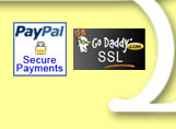 We use Paypal secure payments and SSL to keep your private information safe